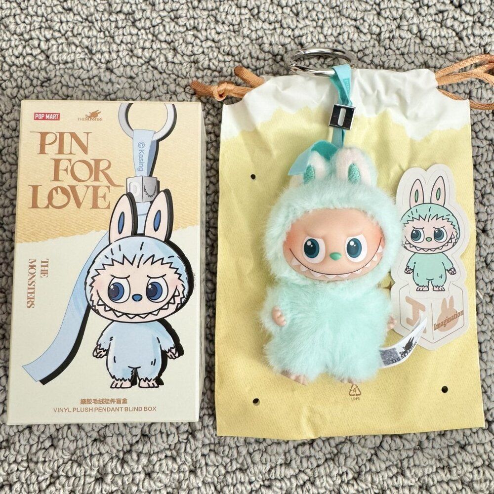 💗 Authentic POP MART THE MONSTERS Pin For Love Teal Mini Labubu I – US Ship